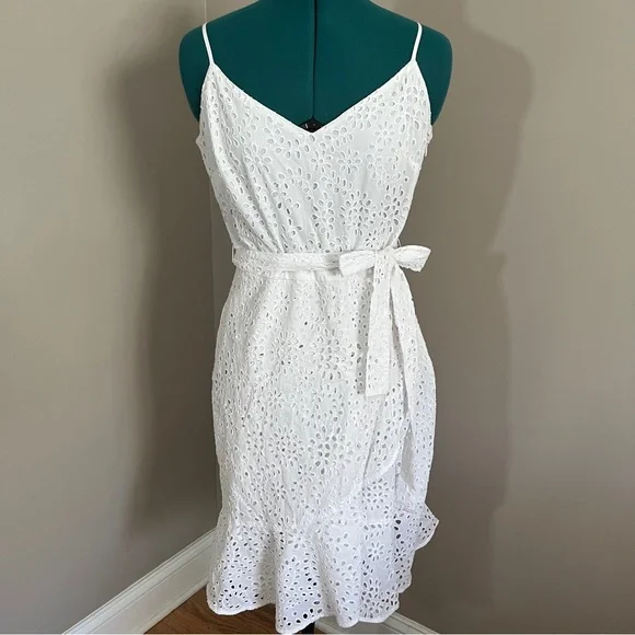 banana republic white mini dress Banana Republic Women's Pocket Mini Dress Cream White Linen Size XL